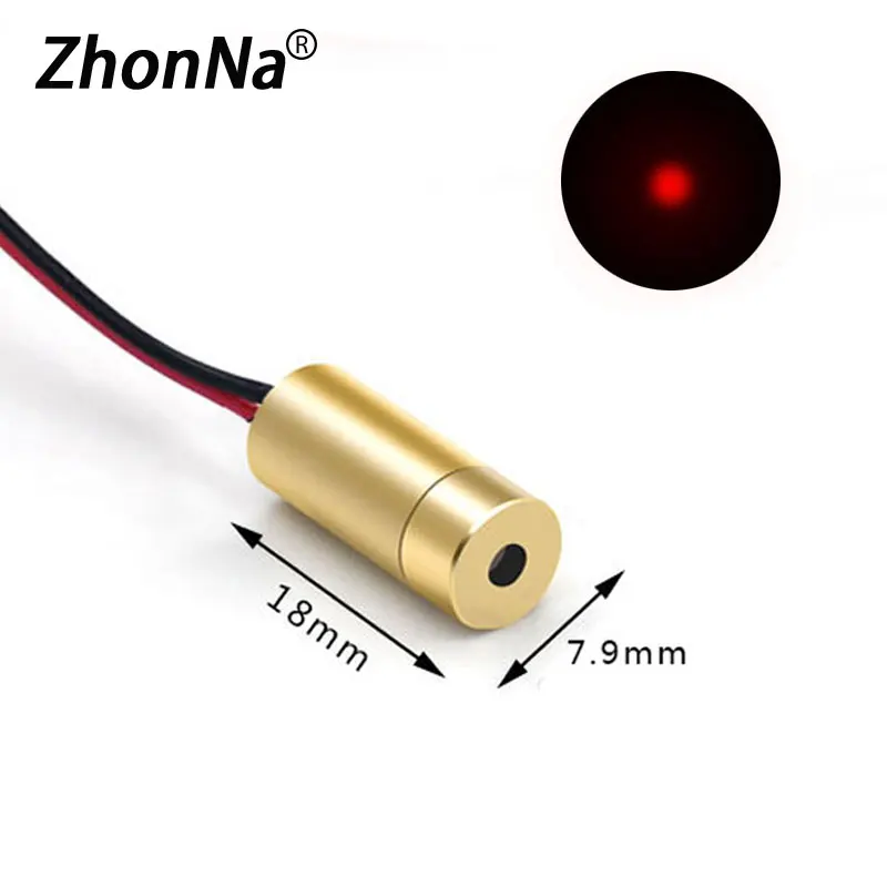 

650nm 10mW Red Light Laser Module Dots Graphics Professional Laser Module Positioning Sight Accessories Copper Head 2.3-5V