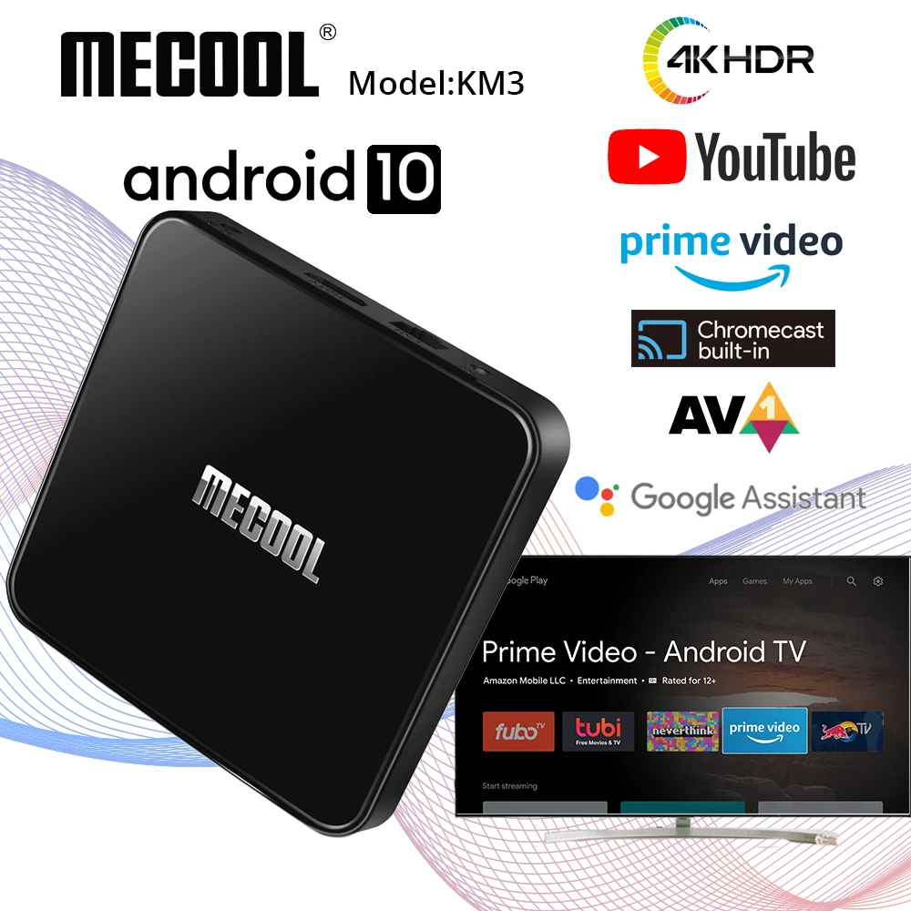 MECOOL ТВ Media Player KM3 4 Гб Оперативная память 64G Встроенная на S905X2 4K BT 2 голос Управление