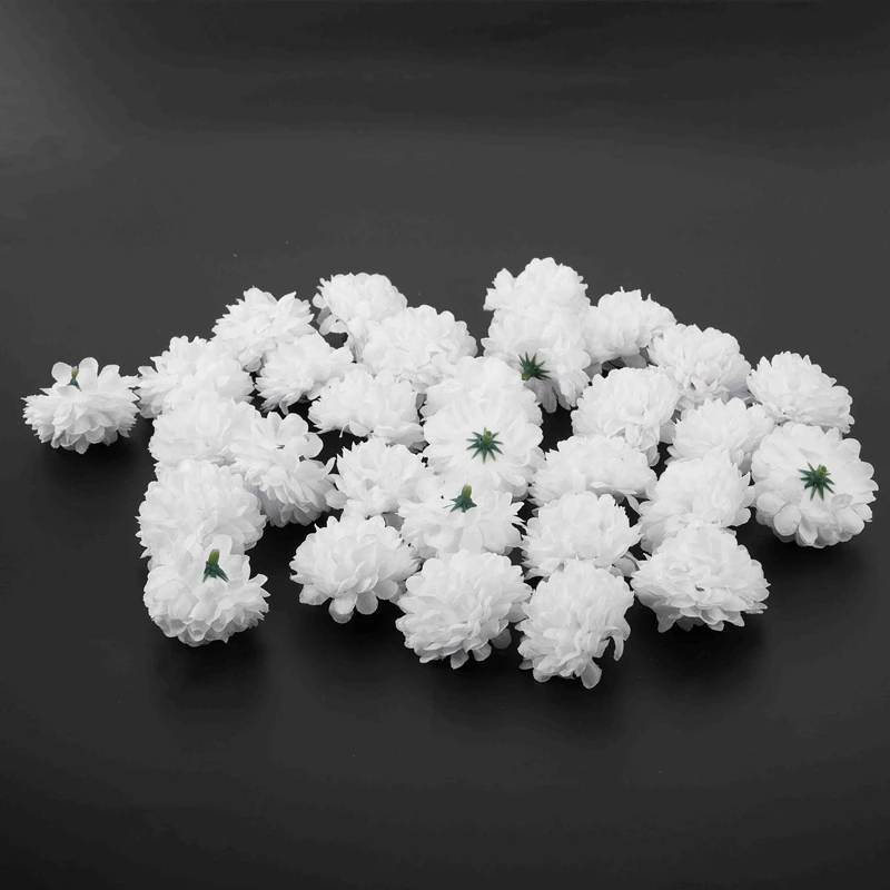 30 шт гвоздики ремесло искусственный цветок шелковые сферические головки