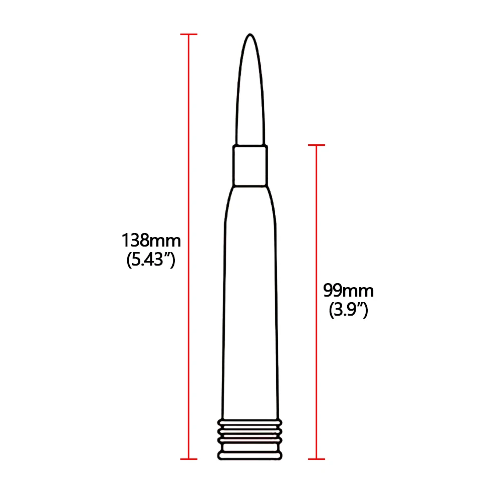 Короткая антенна из алюминиевой заготовки для Ford F150 F-150 Raptor/King