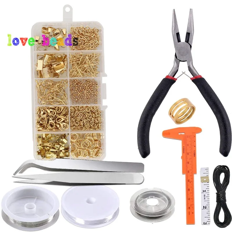 

Jewelry Findings Kits Jewelry Repair Tool Accessories Beading Wires Jewelry Pliers for Adult DIY Jewelry Making Supplies Sets