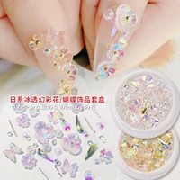3d flowers beads iridescent butterfly decorations nail art accessory diy resin jewelry stuff shaker charms handmade fillings