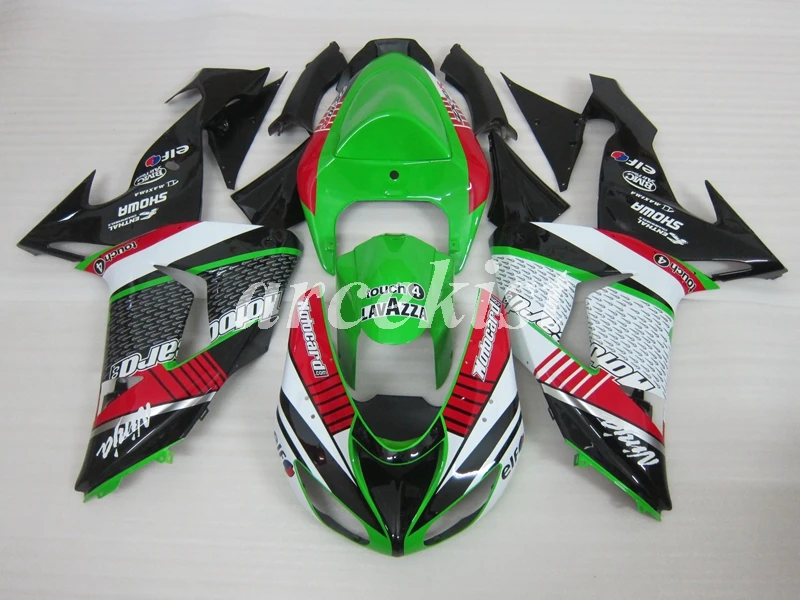 4 бесплатных подарка ABS полный обтекатель комплект подходит для Kawasaki Ninja ZX-10R ZX10R 2006 2007 06 07 обтекатели на заказ Красный Зеленый Белый