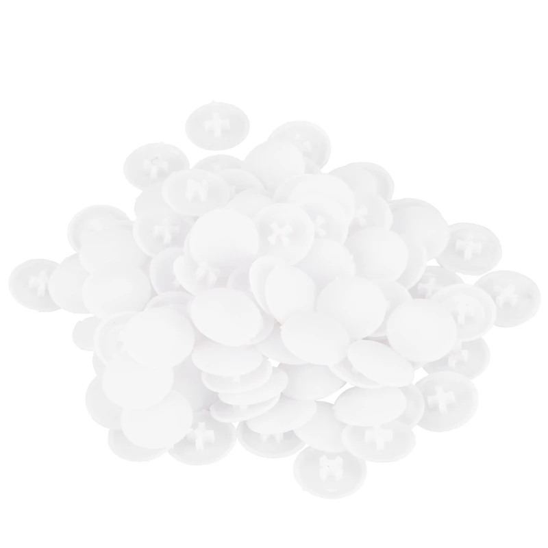 

Screws Plastic Cover Case 17mm x 6.5mm 100 pieces White