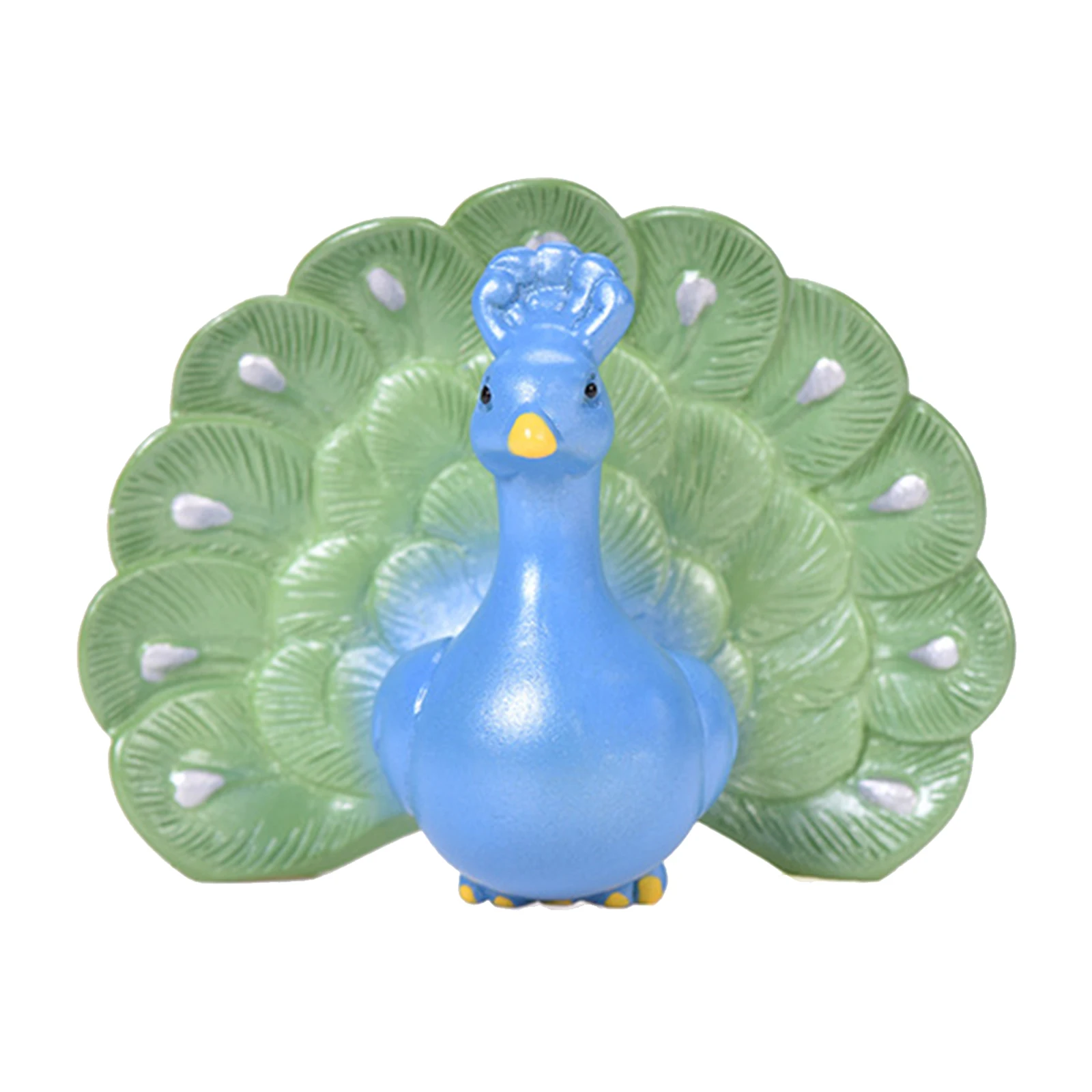 

4pcs Outdoor Peacock House Landscape Statue Dollhouse Decor Peacock Decor