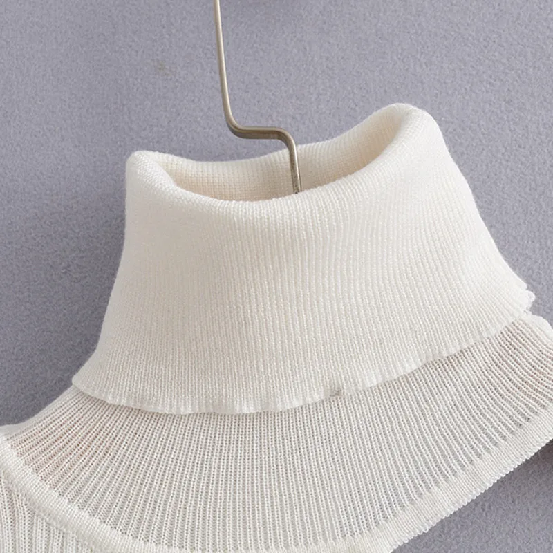 NSZ Women White One Off Shoulder Sweater Turtleneck Knitwear Autumn Knitted Pullover Pull Femme Jumper Female Fashion Top | Женская