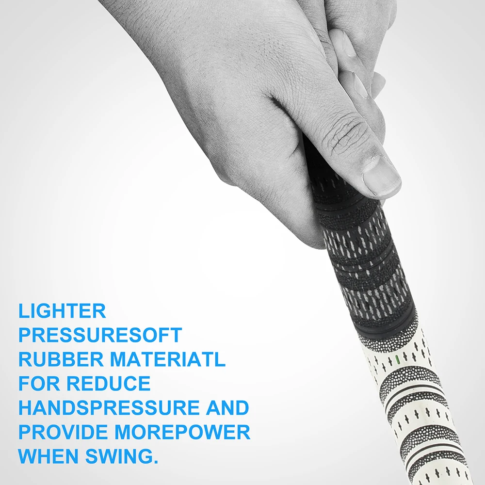 

Golf Club Grips Cotton Thread Men's & Women's Golf Club Grip Golf Non-slip Universal Golf Putter Grip Natural Rubber Green