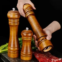1pcs pepper grinder solid wood home pepper sea salt grinder seasoning bottle adjustable spice grinding bottle cooking tools
