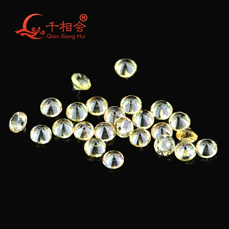 0.5ct per bag Machine cut round beads Natural yellow sapphire  DIY Decoration Jewelry Accessories Gifts Wholesale Loose Gemstone