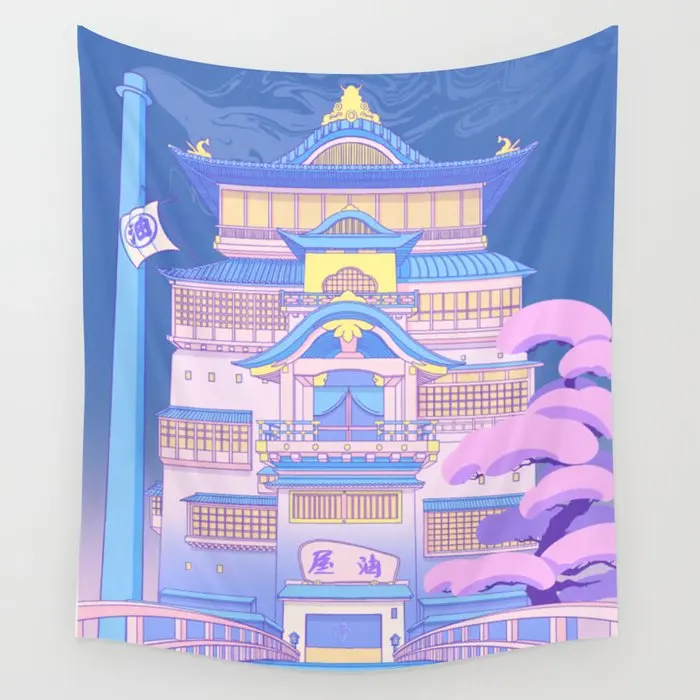 

The Bath House Wall Tapestry Cover Beach Towel Throw Blanket Picnic Yoga Mat Home Decoration Wall Hanging