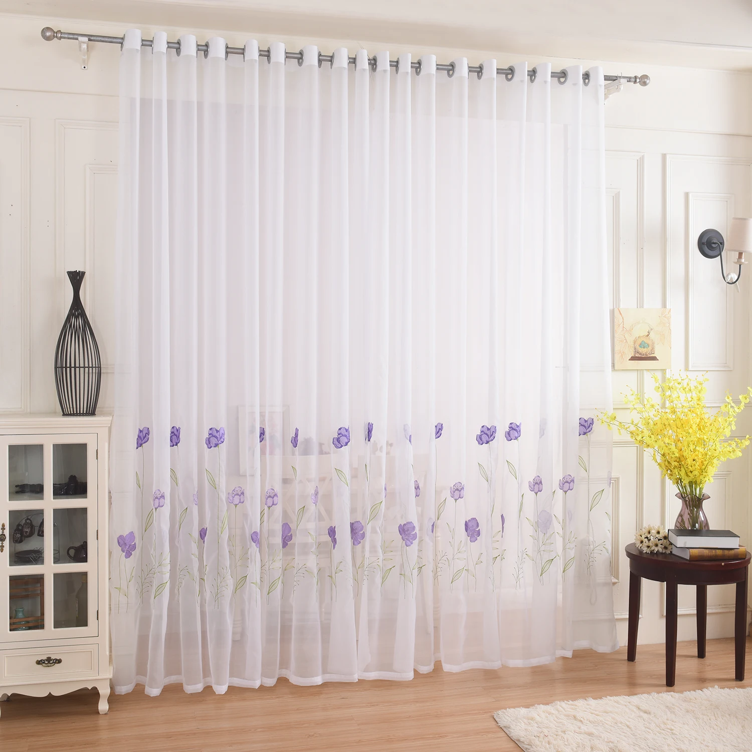 Пасторальные прозрачные Занавески тюлевые оконные занавески балдахины для