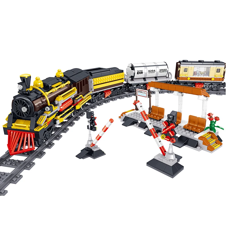 1464pcs Technic Электрический городской поезд строительные блоки кирпичи
