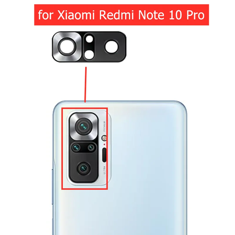 2pcs for Xiaomi Redmi Note 10 Pro/ 10/ 10S/ 5G Camera Glass Lens Back Rear with 3M Glue Repair Spare Parts | Мобильные телефоны и