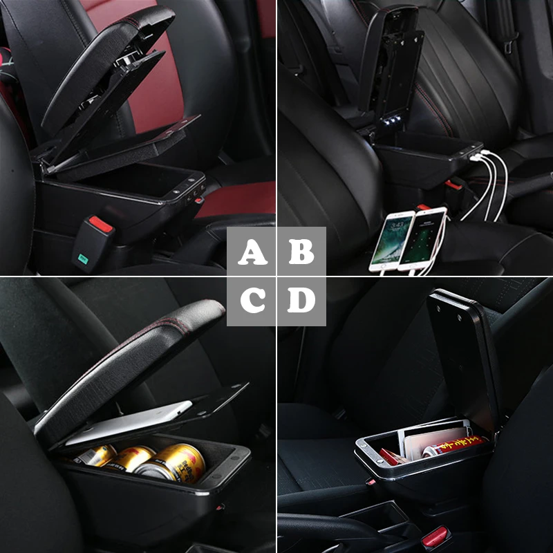 Mutips подлокотник для Skoda Rapid 2013 2018 вращающийся центр магазина Содержание хранения