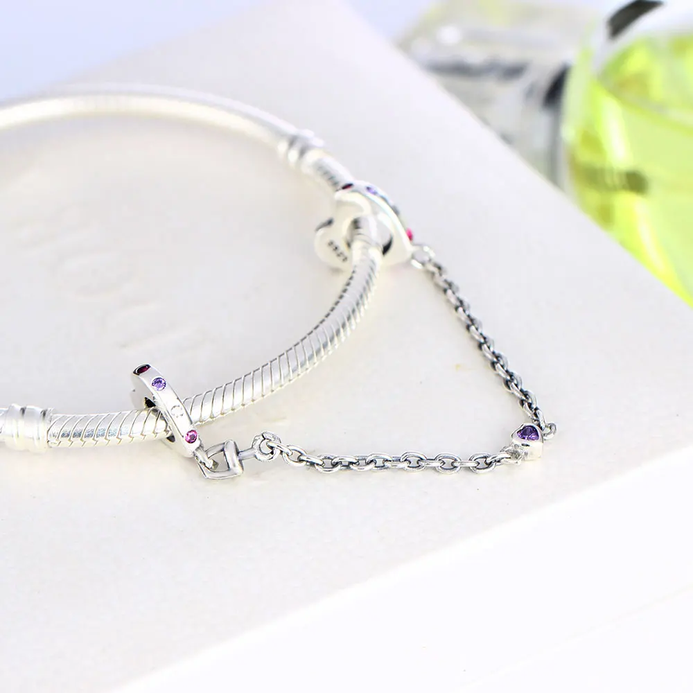 Wholesale Price Fit Charm Bracelet 925 Sterling Silver Spacer Safety Chain Beads DIY Jewelry Fow Women Popular Berloque | Украшения и