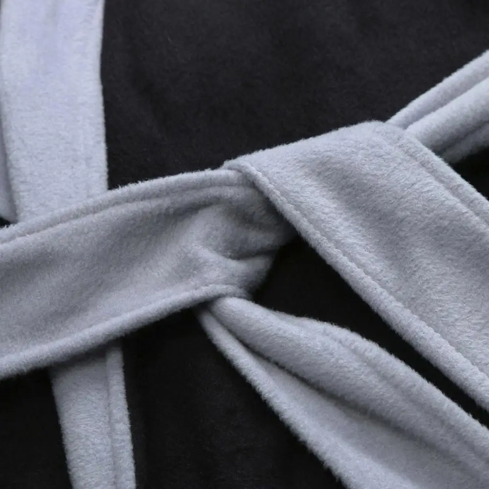 Мужской банный халат зима кимоно фланель длинный толстые теплые пижамы размера