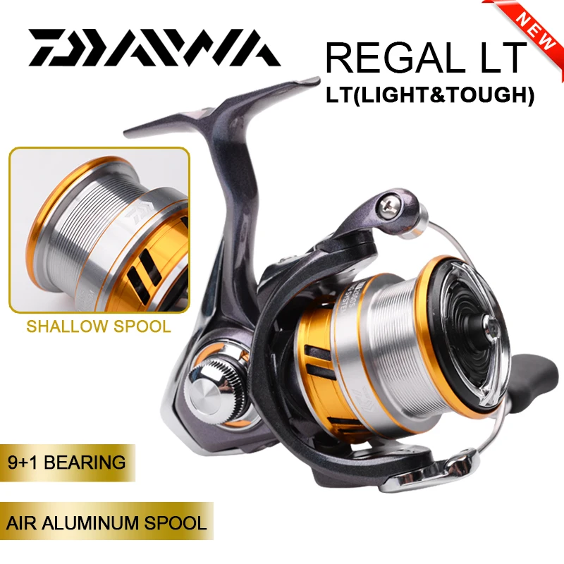 

Катушка рыболовная DAIWA REGAL LT, катушка для спиннинга мелководье 1000S/2000S/2500S/3000S-C 9 + 1BB, максимальное усилие фрикциона 10 кг, катушка для ловли карп...