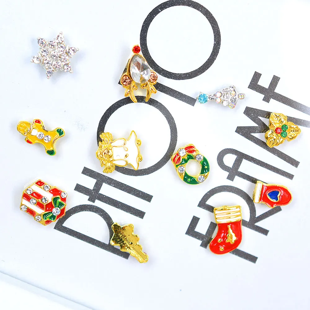 30 шт./упак. DIY металлический милый праздничный олень 3D сплав рождественские