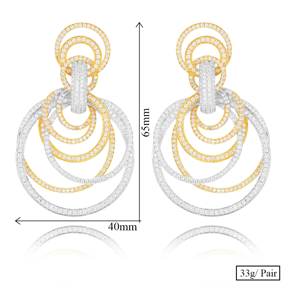

Famous Brand Noble Shiny Charms Twist Trendy Women Earrings AAA Cubic Zircon Drop Earring For Women Wedding Party Accessories