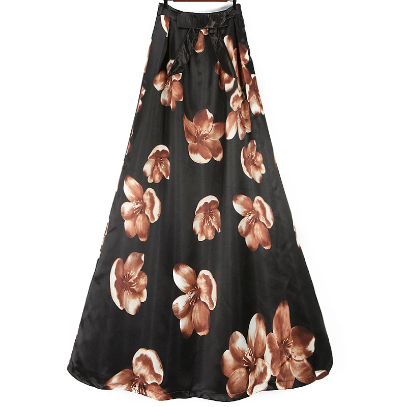 

Fashion women's new 2020 summer print high-waisted skirt A-word long skirt girl