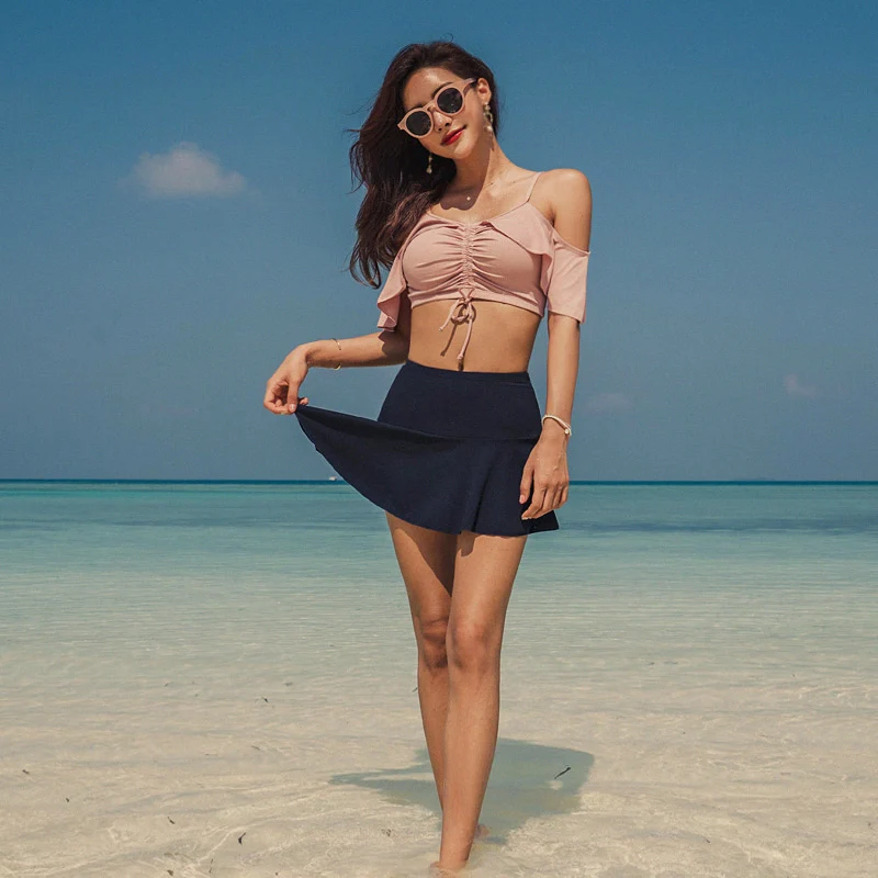 2020 в Корейском стиле Новый Для женщин из двух частей сексуальный купальник