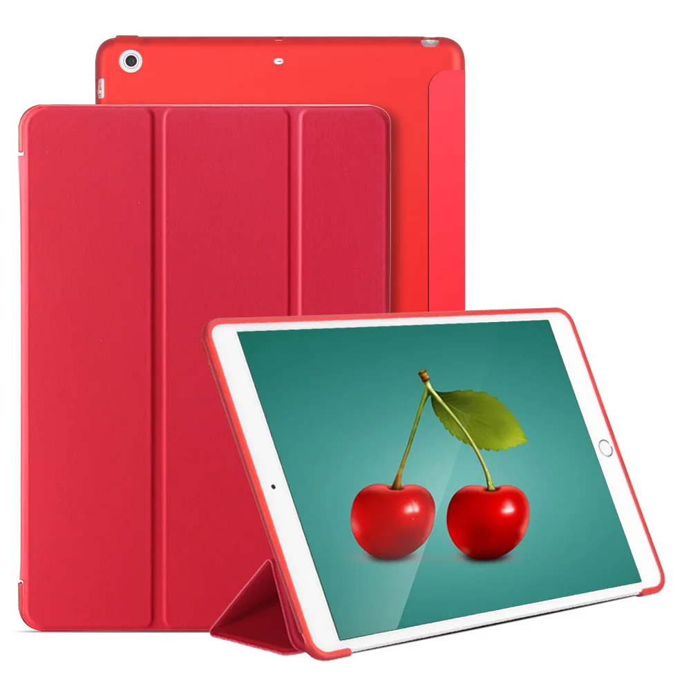 Чехол для iPad 9,7, AIYOPEEN, мягкий силиконовый чехол, смарт-чехол, подставка, держатель для iPad 9,7, чехол A1822 A1954 A1893 - Цвет: Red
