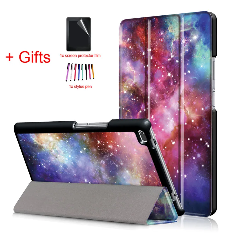 YHX Из искусственной кожи чехол Чехол для lenovo Tab4 Tab 4, 8 TB-8504x TB-8504F TB-8504N TOUCHBeauty TB-850 4, 8 дюймов планшет Funda Чехол-книжка на магните чехол+ Защитная пленка на экран+ подставка для ручек - Цвет: YHX