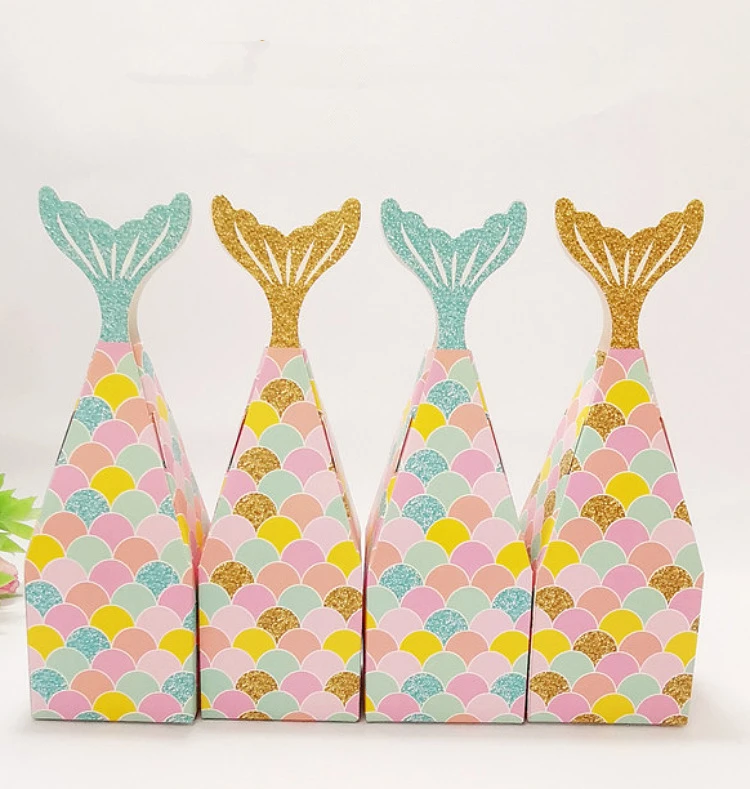 

20 шт., детская коробка с хвостом русалки