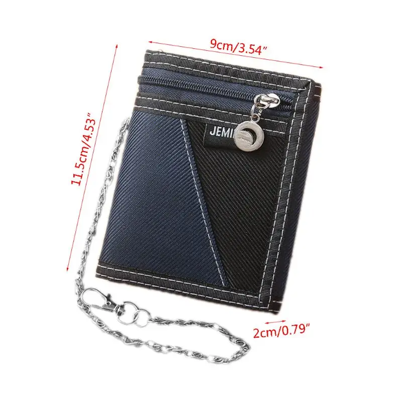 Мужской холщовый кошелек кредитный держатель для карт брелок сменный
