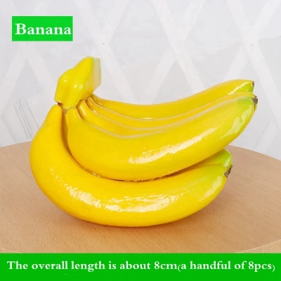 Banana8 Искусственный фруктовый Овощной Детский развивающий магазин дисплей реквизит цветок модель украшения фотография ферма украшения реквизит - Цвет: Banana8