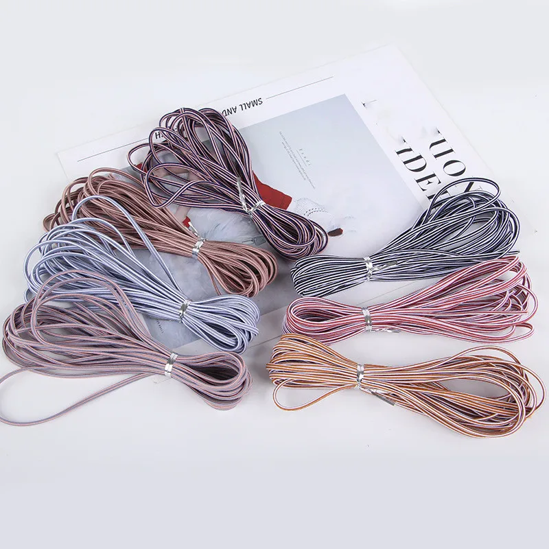 5 м/рулон 3 мм два Цвет нейлон высокой эластичностью резинкой Сделай Сам DIY бигуди