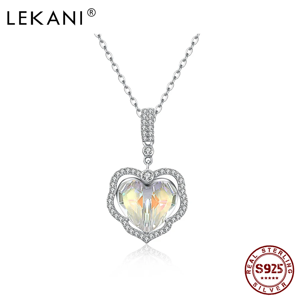 Ожерелье унисекс из серебра 925 пробы в форме сердца | Украшения и аксессуары