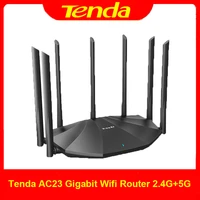 tenda ac23 gigabit wifi router 2 4g5g ac2100 ipv6 1001000mbps home reapter 4x4 mu mimo 76dbi more than 100m faster stable