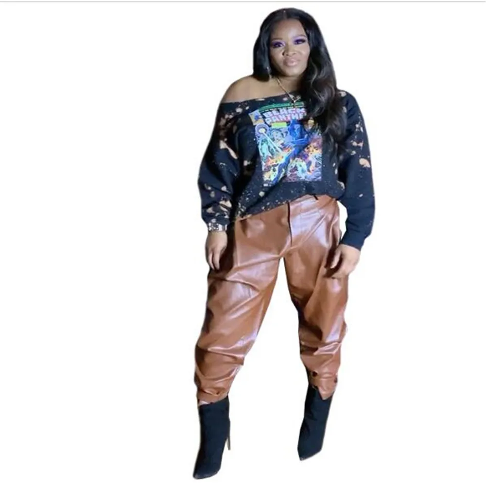 

Женская футболка с длинным рукавом EA, Повседневная Свободная футболка из полиэстера с круглым вырезом и цифровым принтом, готический стиль