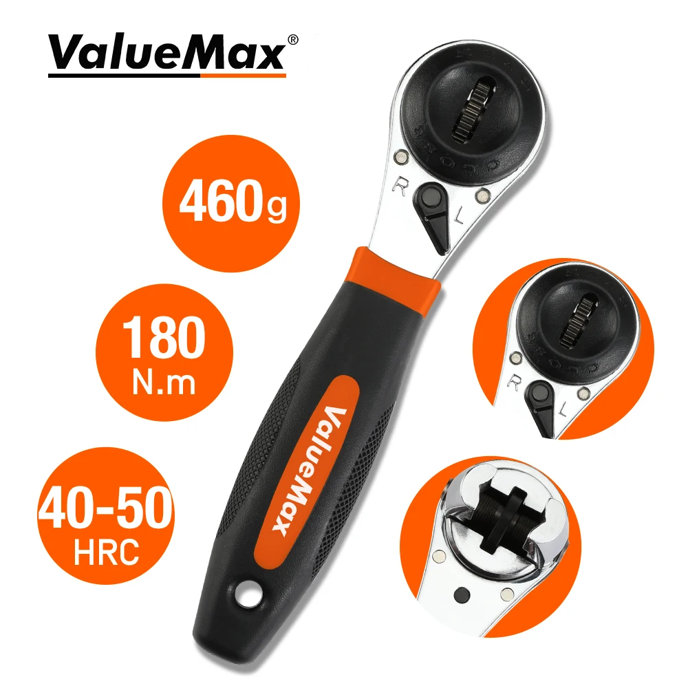 ValueMax Adjustable Ratchet Wrench for Plumbing Pipe Bicycle Home Repair Hand Tool with Non-Slip Handle