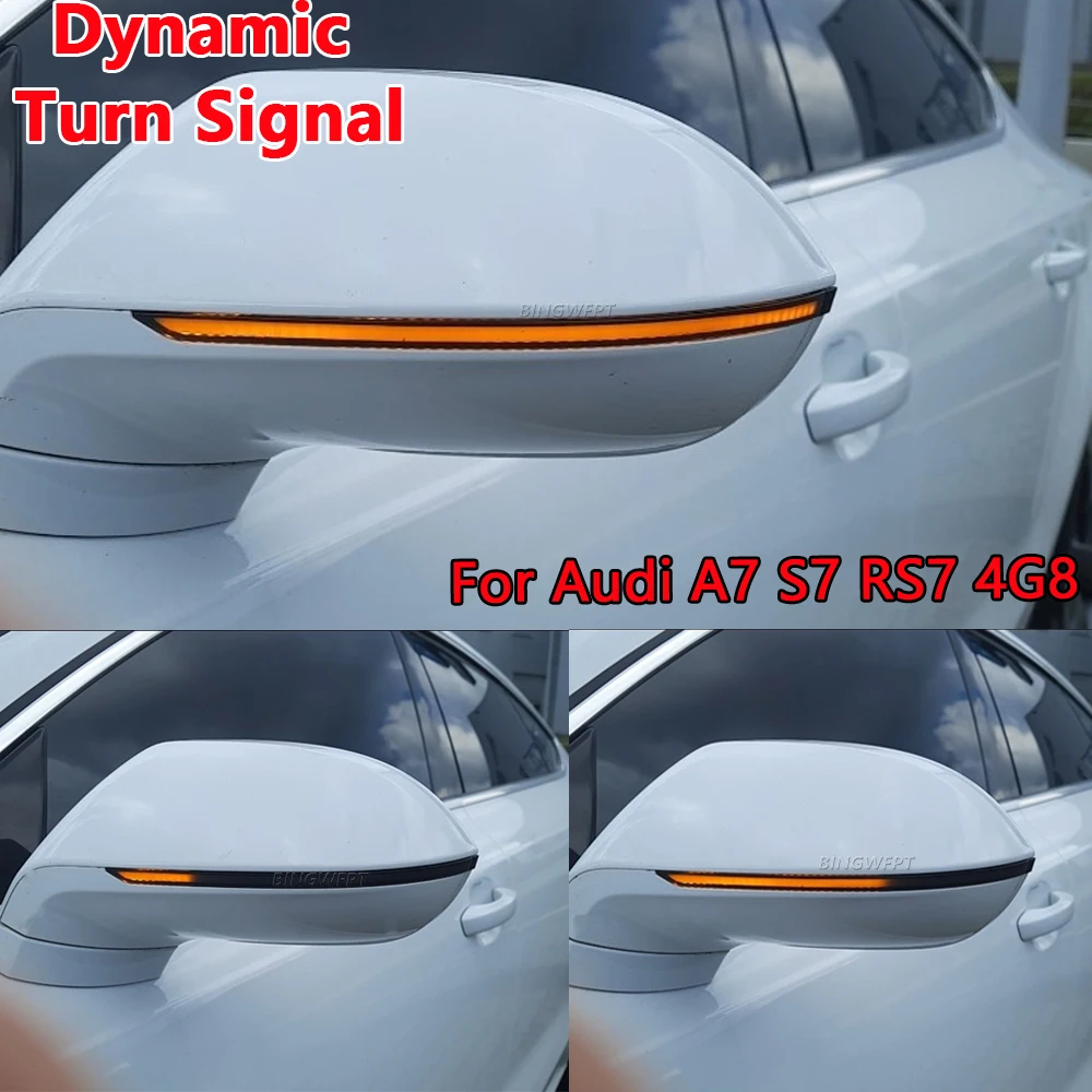 

Side Mirror Flasher Light For Audi A7 S7 RS7 4G8 2010-2017 LED Dynamic Turn Signal Light Flowing Water Blinker arrow light