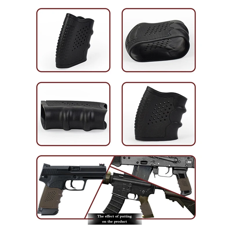 1 шт. тактический Противоскользящий пистолет резиновый защитный чехол перчатки