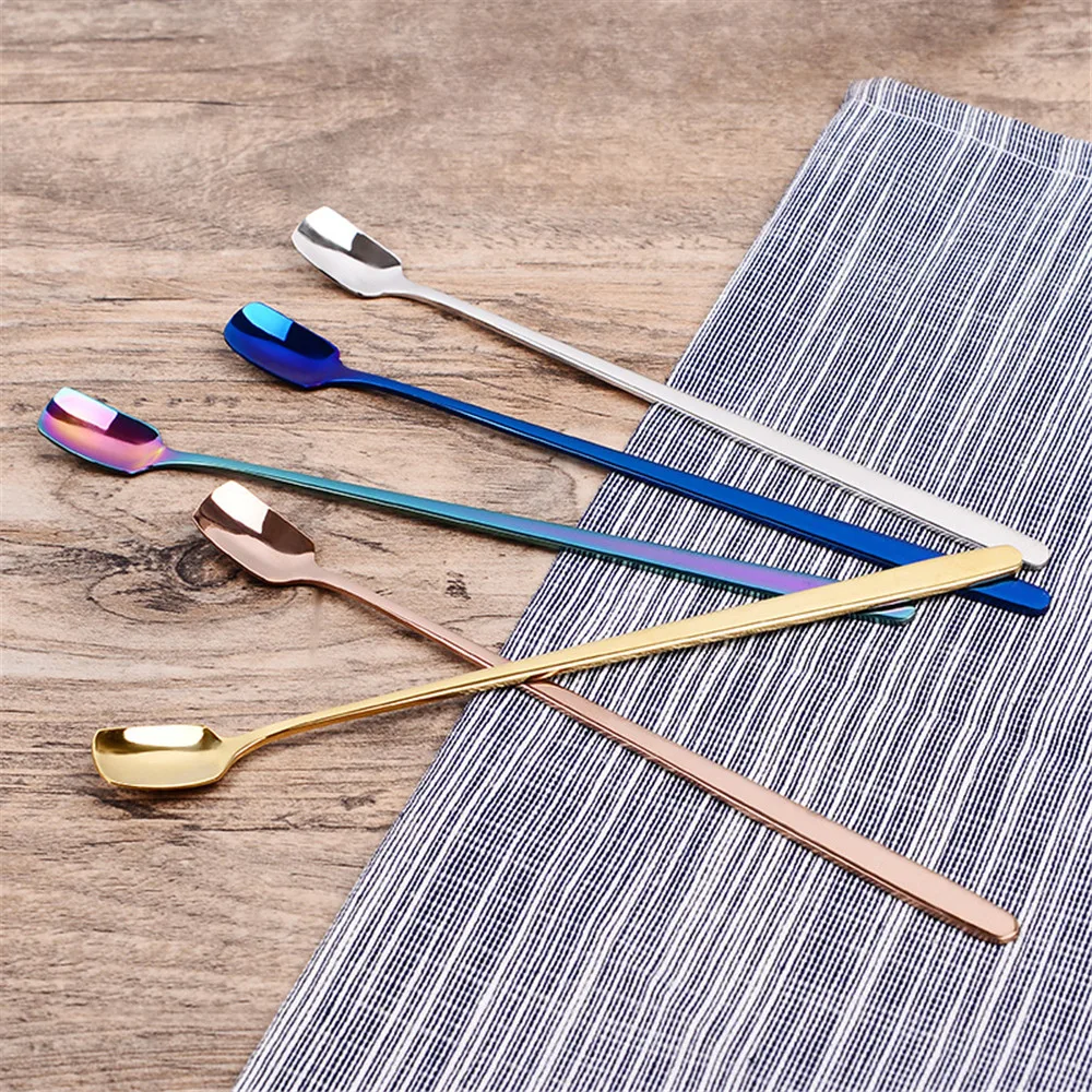 

Nordic INS Stir Golden Coffee Spoon Stainless Steel Long Handle Dessert Cocktail Use
