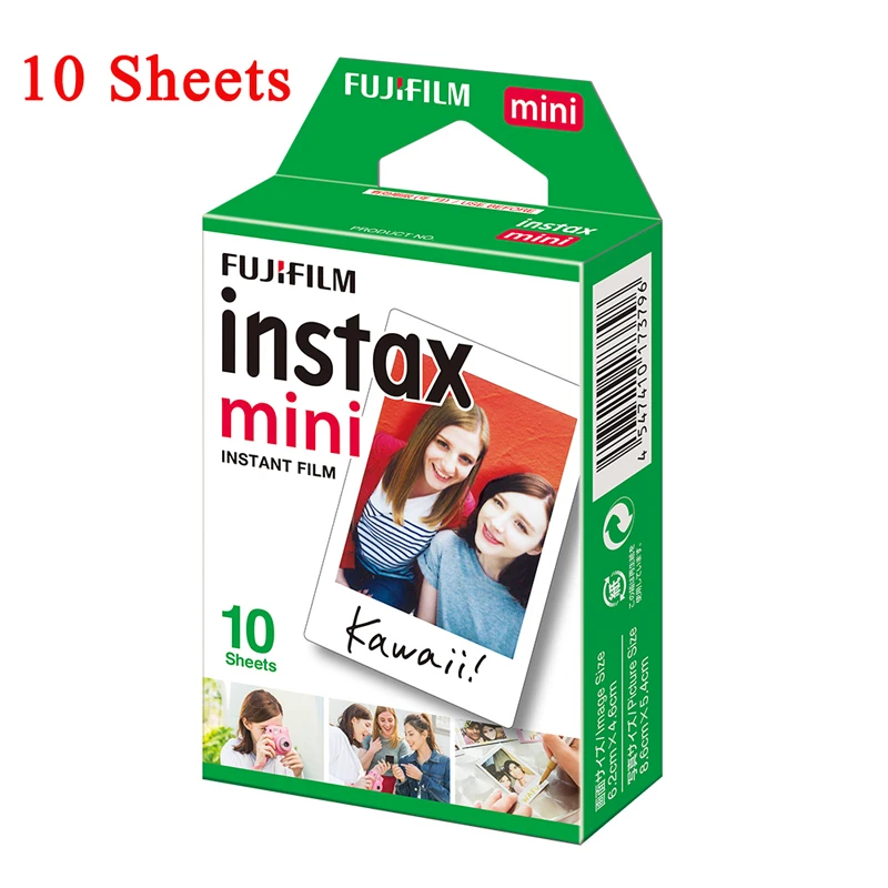 10PCS Fujifilm Белый 10-200 листов Instax Mini пленка для FUJI Instant Photo camera Mini 9 Mini 8 7s 70 90+ сумка для фотоальбома - Цвет: 10PCS