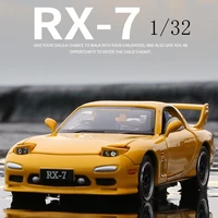 132 mazda rx7 car model alloy die cast toy pull back sound and light childrens toy collectibles free shipping