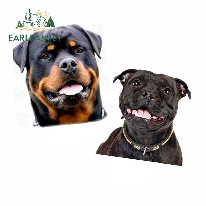 

EARLFAMILY 13cm x 13cm for Rottweiler Dog Cartoon Oem Car Stickers Vinyl JDM Bumper Trunk Truck Graphics Waterproof Anime Decal
