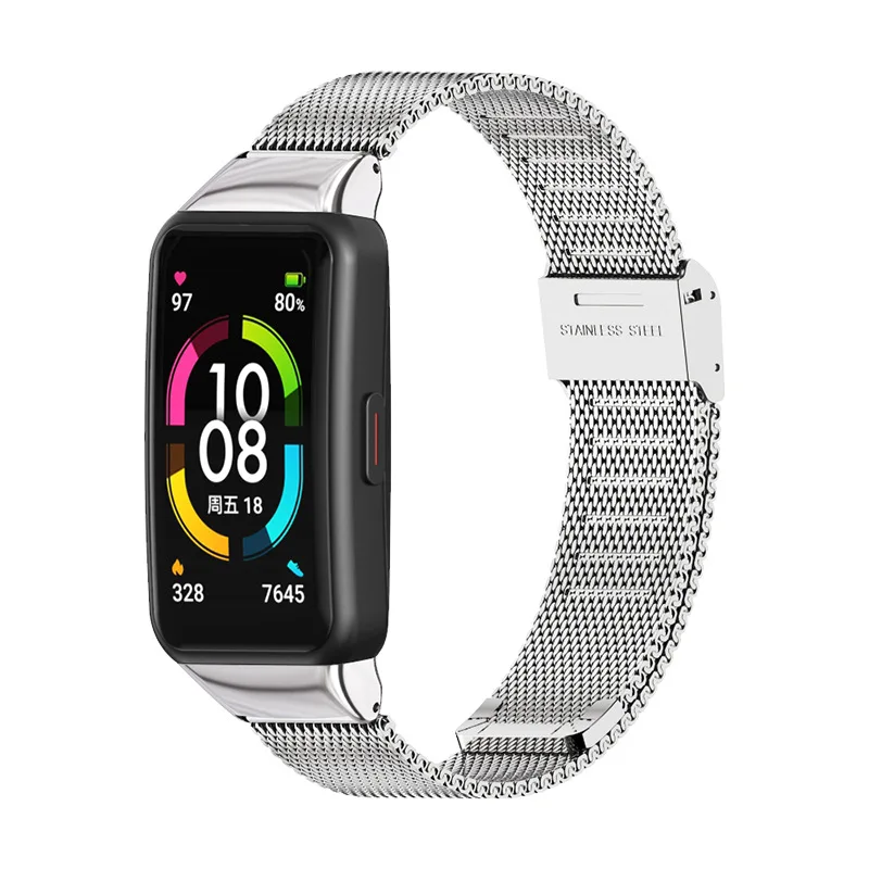 Миланский ремешок для Huawei Honor Band 6 умный Браслет сменный наручных часов
