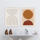 Сгоревший оранжевый абстрактный принт геометрический минималистичный современный постеры и принты Бохо настенная живопись Холст Настенная картина домашний декор