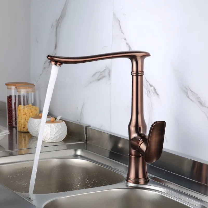 Смесители для кухонной раковины твердая латунь краны горячей и холодной