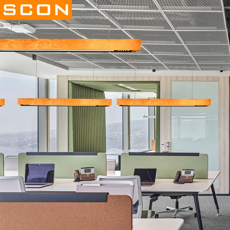 SCON Minimalist dining room chandelier modern minimalist LED long table bar Nordic office lamp | Освещение
