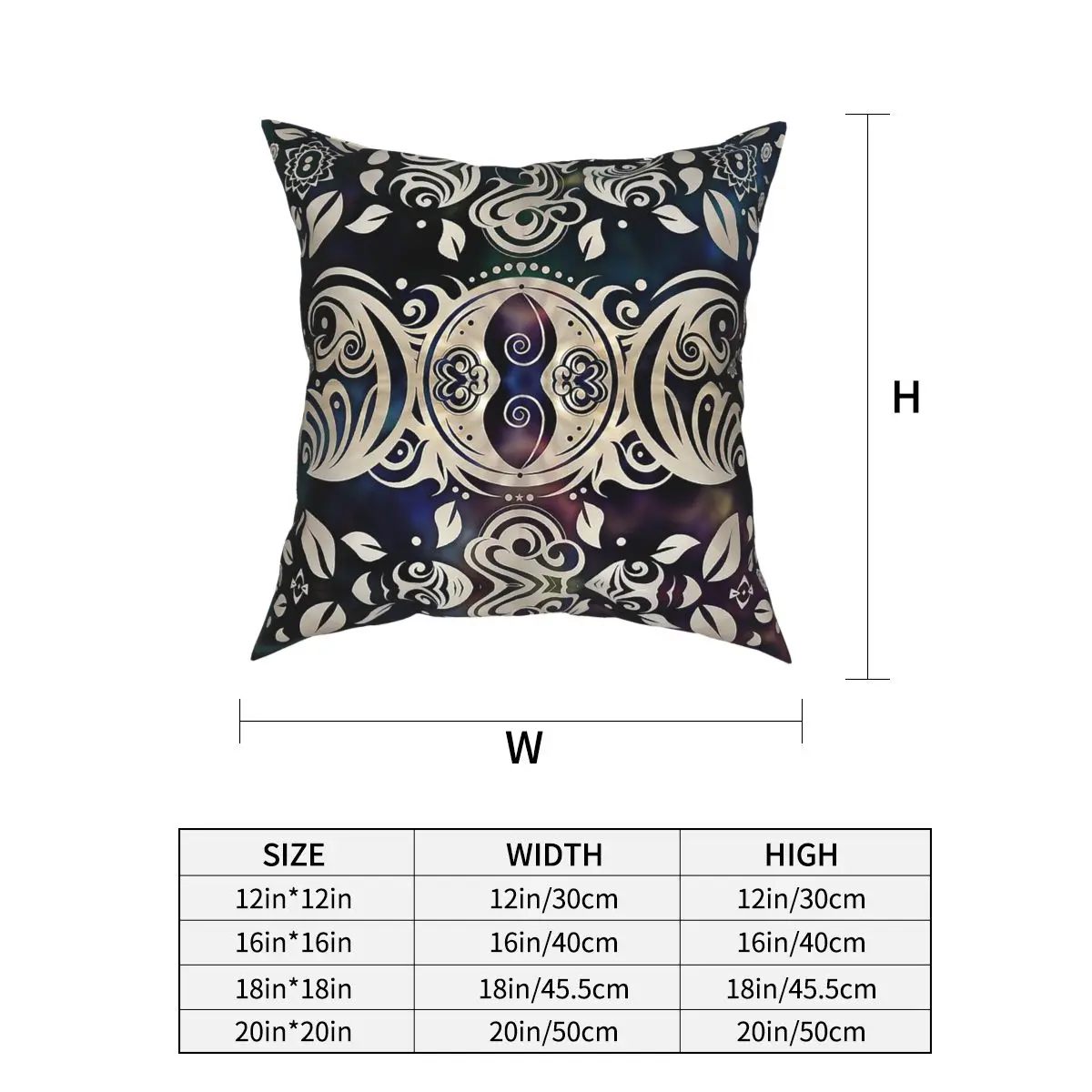 Triple Moon Goddess Moonlight Square Pillow Case Polyester Throw Pentagram Pagan Wiccan Casual Pillowcover Home Decor | Дом и сад