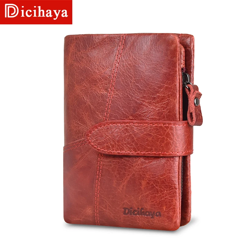 DICIHAYA, новинка, модные женские кошельки, натуральная кожа, на молнии, кошелек с отделением для монет, женский короткий дизайн, кошелек, Ретро стиль, клатч, кошелек