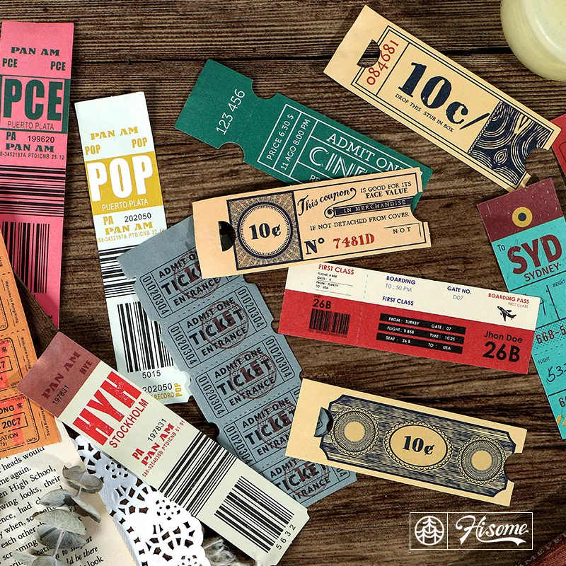 30 шт./компл. Винтаж билеты Carft Бумага Ретро серии Блокнот блок стикеров для