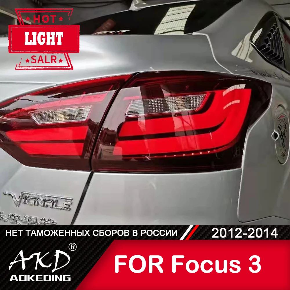 

Задняя фара для Ford Focus 3 2012-2014 седан СВЕТОДИОДНЫЙ задсветильник s, противотуманные фасветильник, дневные ходовые огни s DRL, настройка фокуса 3, ...