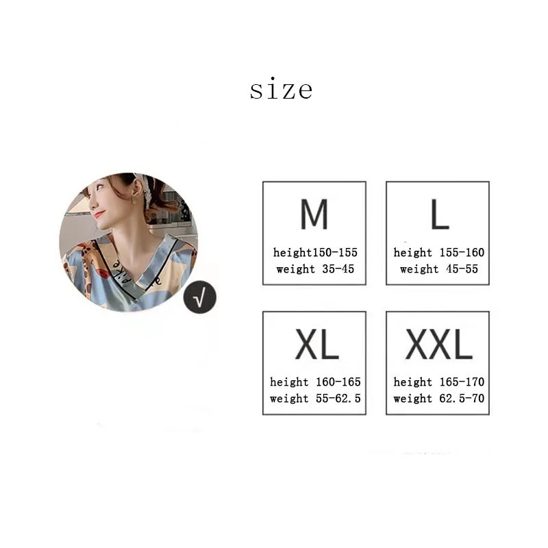 Home Clothes for Women Pajamas with Shorts Summer Thin Short-sleeved Korean Sweet Lovely V-neck Silk 2 Piece Pajama Set Women